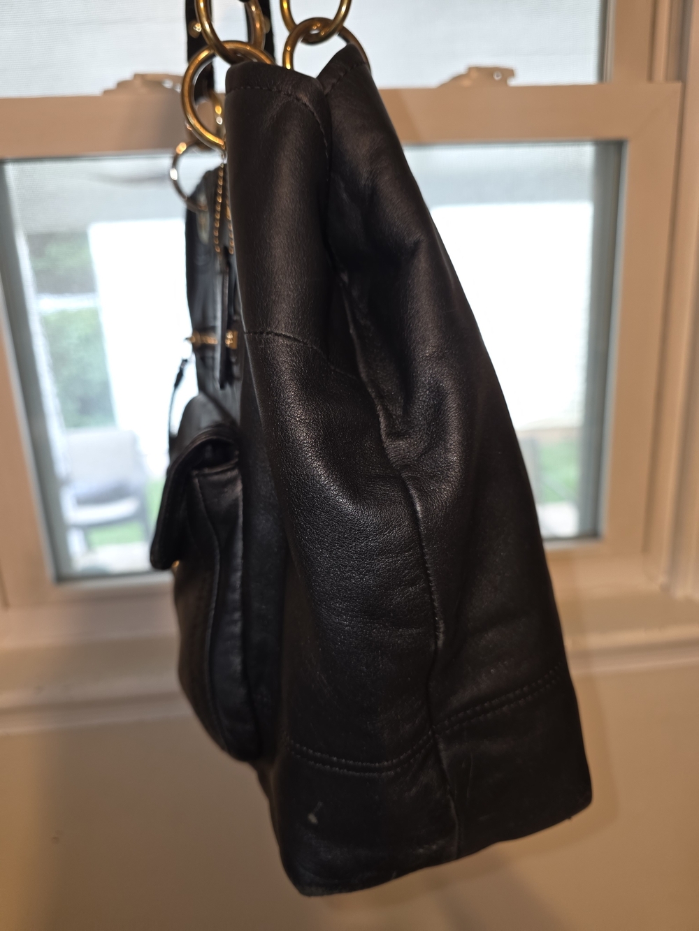Coach 2011 Penelope Black Leather Tote Shoulder Bag - Picture 4 of 10